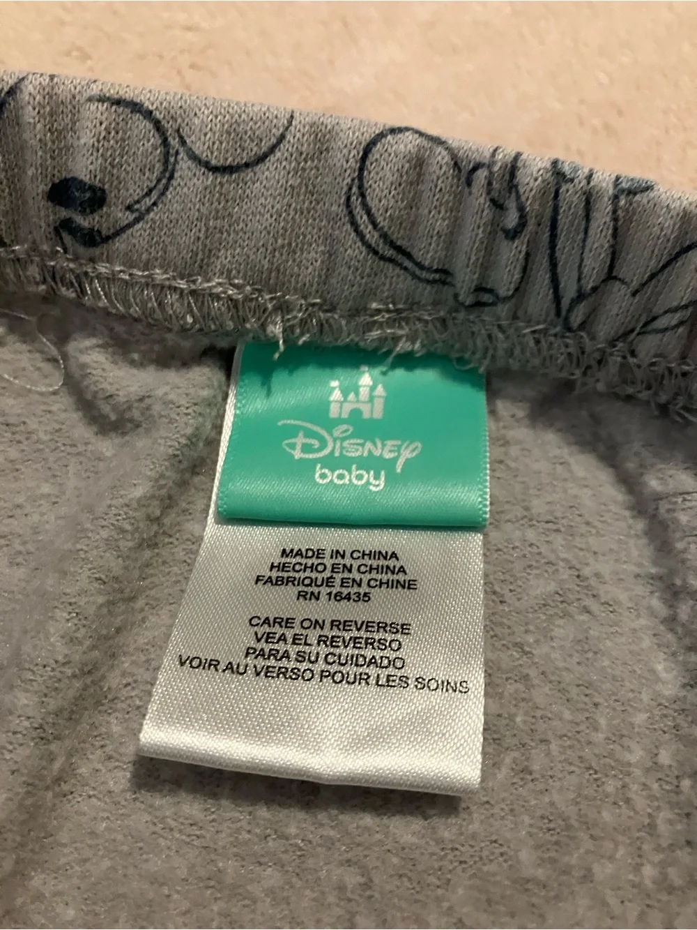 Disney Baby Mickey Mouse 3-Piece Outfit Set 9M Sweatshirt Bodysuit Pants